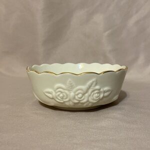 Lenox Rose Blossom China Bowl Gold Rim